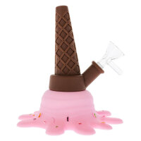 Ice Cream Silikon Bong Pink 13cm