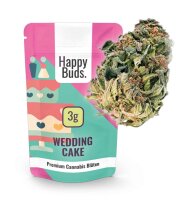 Happy Buds Blüten 20% CBD - Wedding Cake