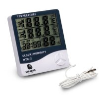 Thermo-Hygrometer inkl. Uhr und Sonde