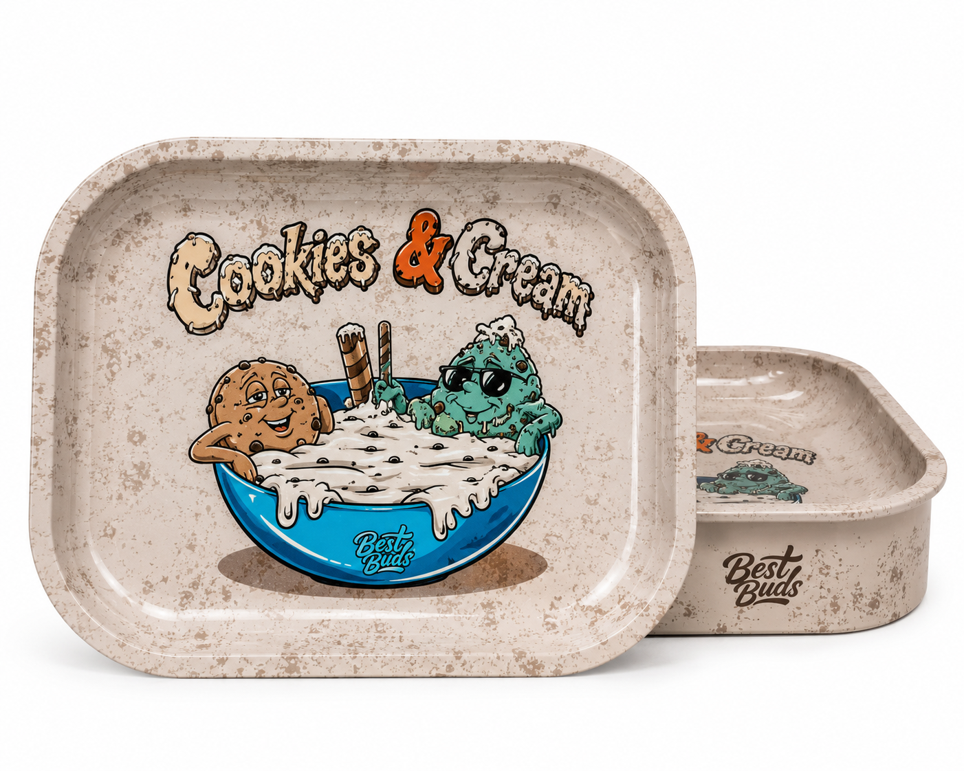 Best Buds Cookies & Cream Tray Box Aufbewahrungsbox mit Rolling Tray