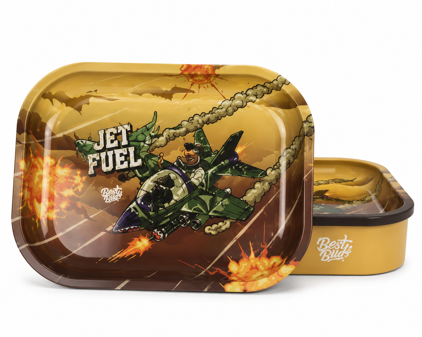 Best Buds Jet Fuel Tray Box mit Rolling Tray Deckel