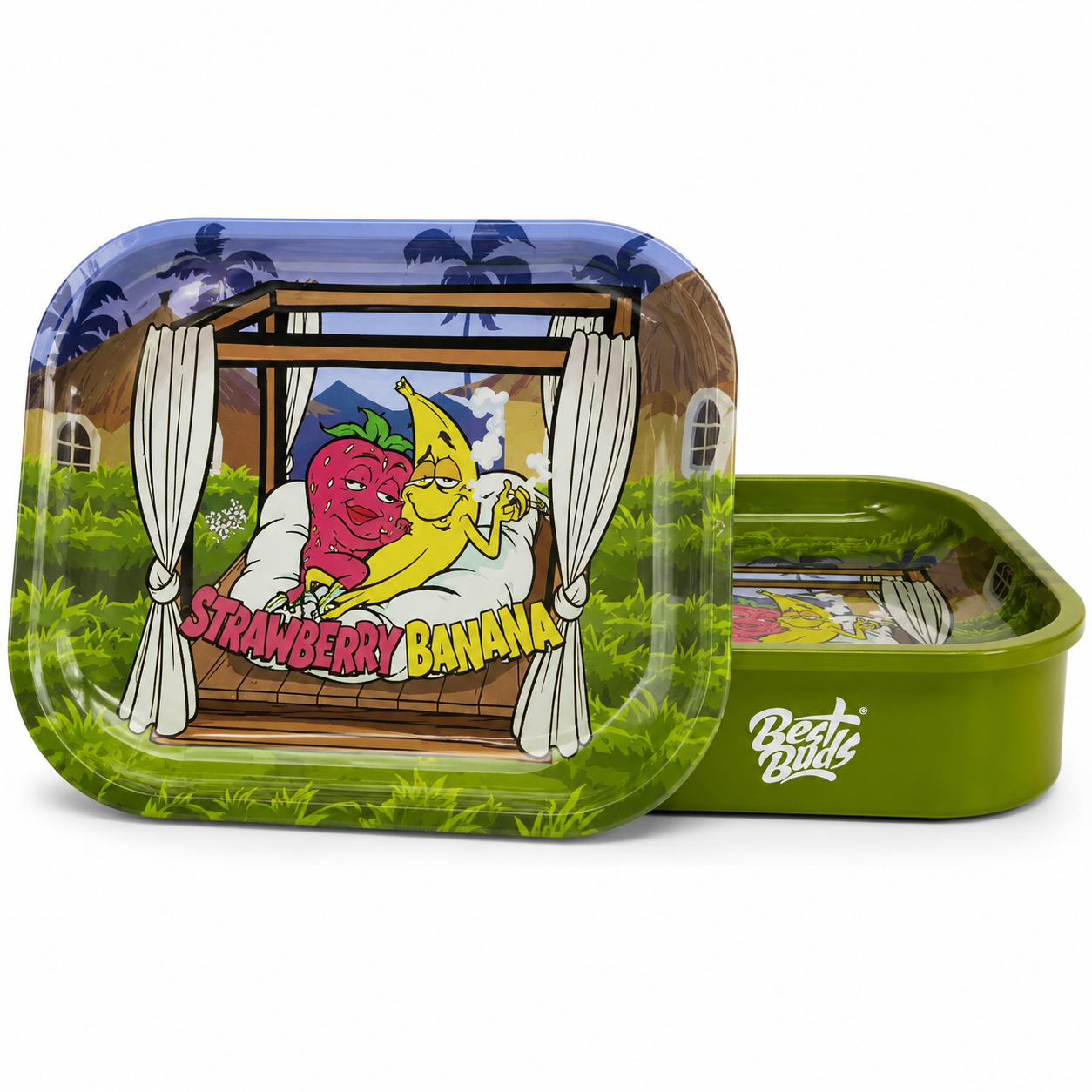 Best Buds Strawberry Banana Tray Box Aufbewahrungsbox mit Rolling Tray